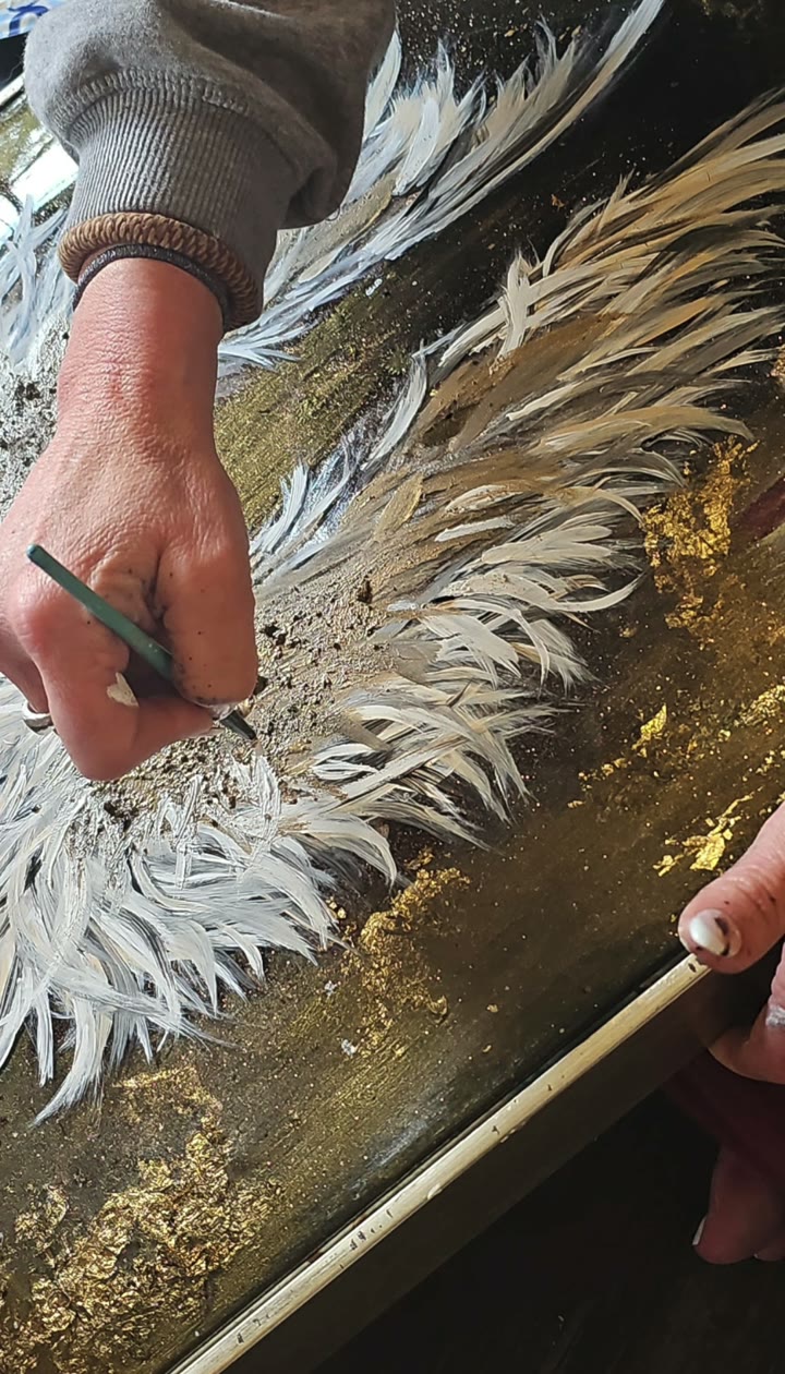 Blending ashes into paint
